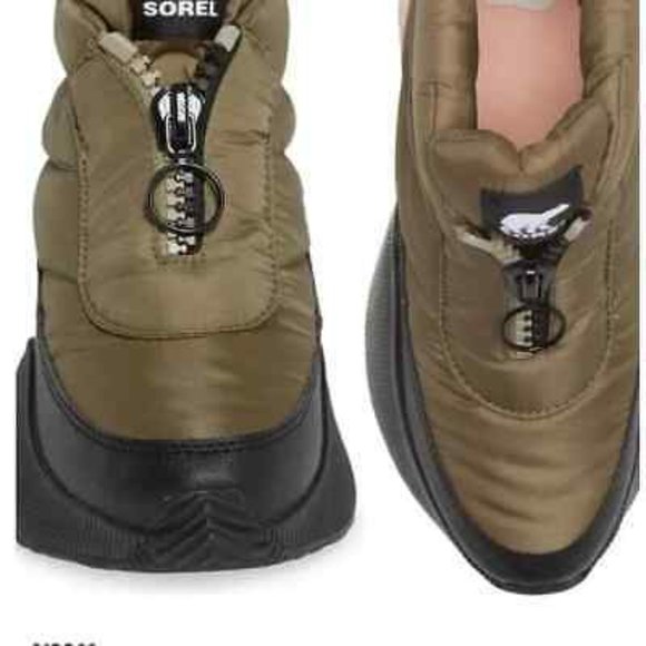 SOREL Out N About Puffy Zip Boots Booties Khaki 9 NWT - Picture 4 of 11
